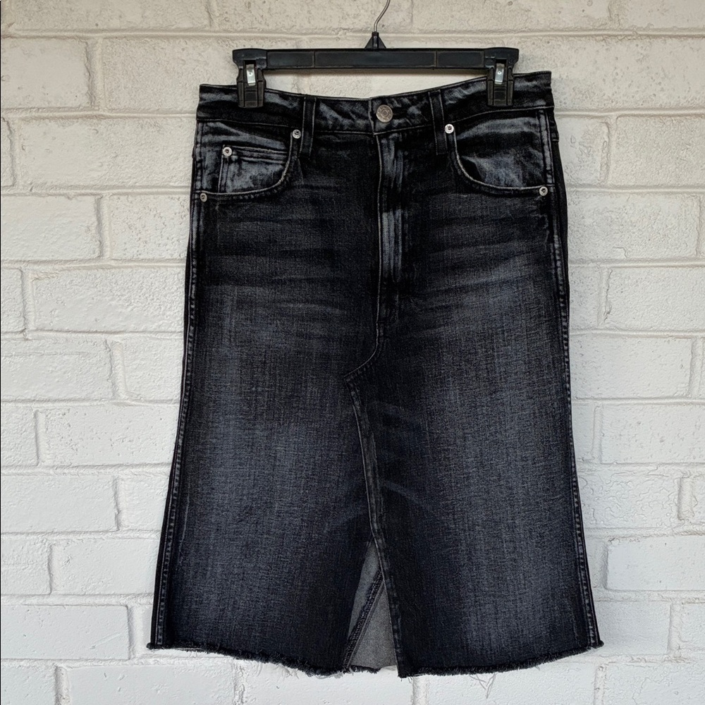 AMO Black UPCYCLED Denim Skirt in Raven 29